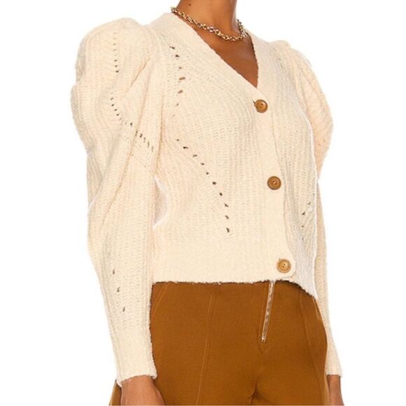 NWT Ulla Johnson Emmy Cardigan in Dawn Cream - Picture 3 of 9